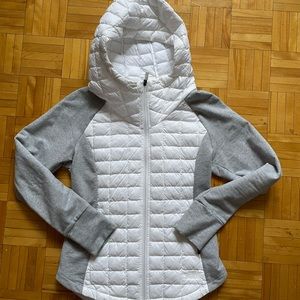 North face quilted vest zip up hoodie